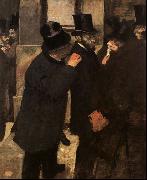 Edgar Degas At the Stock Exchange oil on canvas
